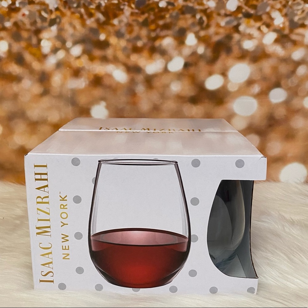 4 Isaac Mizrahi New York Catrina Stemless Goblets